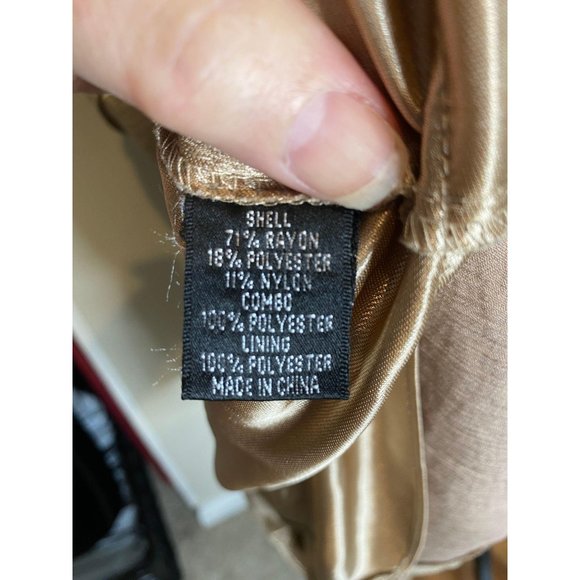 Adrianna Papell Rayon Champaign Cocktail Dress - Picture 10 of 13